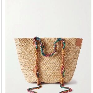 NWOT Zimmermann Large Macrame Straw Beach Tote Bag Multicolor Handles RARE!